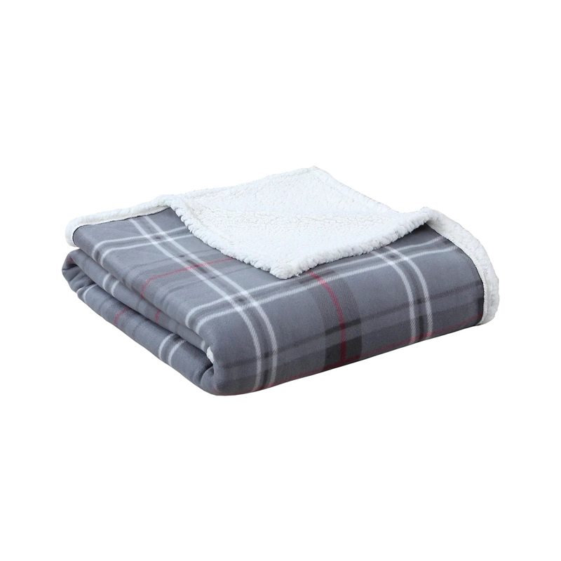 FRAZADA ANDES CHIPORRO ESCOCES GRIS 2 PLAZAS - 2