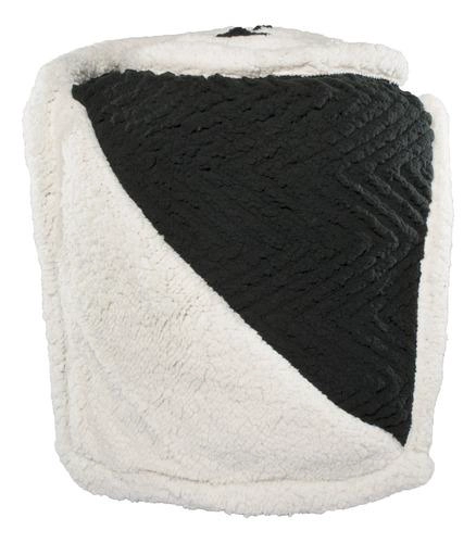 FRAZADA ANDES CHIPORRO ESPIGA NEGRO 1.5 PLAZA - 2