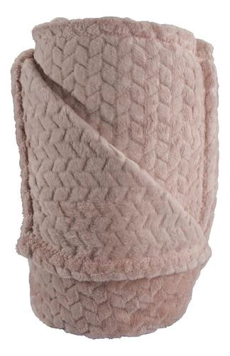 FRAZADA ANDES JACQUARD FLANNEL ROSA 2 PLAZA - 1