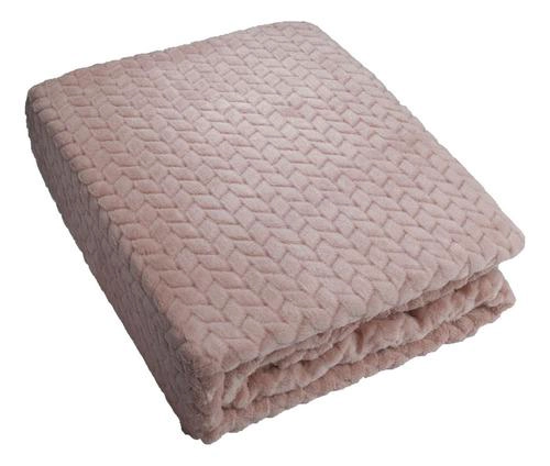 FRAZADA ANDES JACQUARD FLANNEL ROSA 2 PLAZA - 3