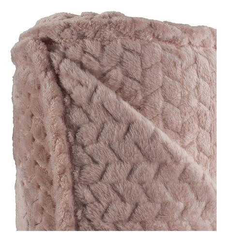 FRAZADA ANDES JACQUARD FLANNEL ROSA 2 PLAZA - 4