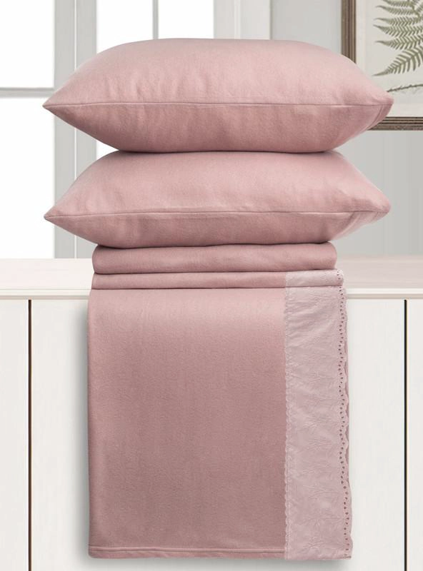 SABANA ANDES POLAR BRODERIE ROSADO 1.5 PLAZA - 2