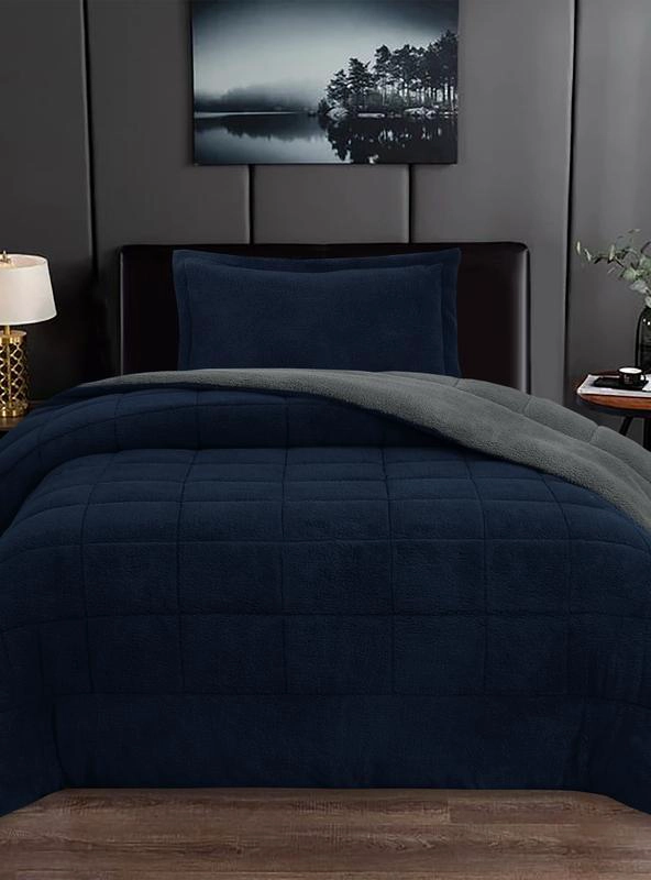 PLUMON ANDES SHERPA BICOLOR GRIS 1.5 PL - 1