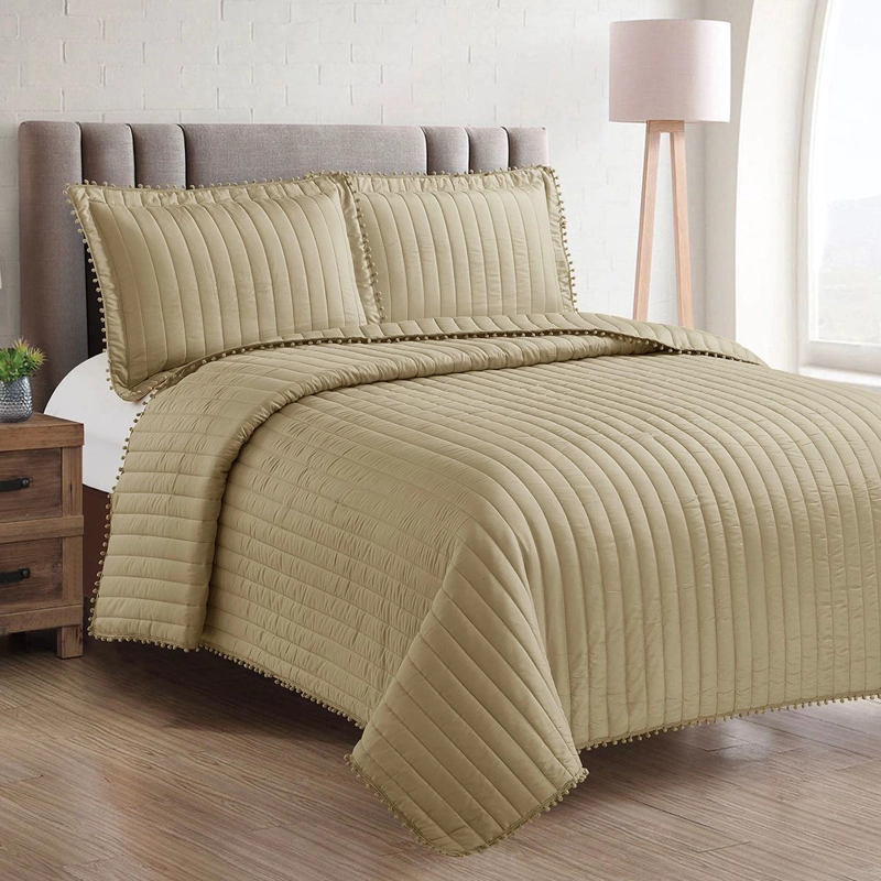 QUILT ANDES POM POM BEIGE - 2
