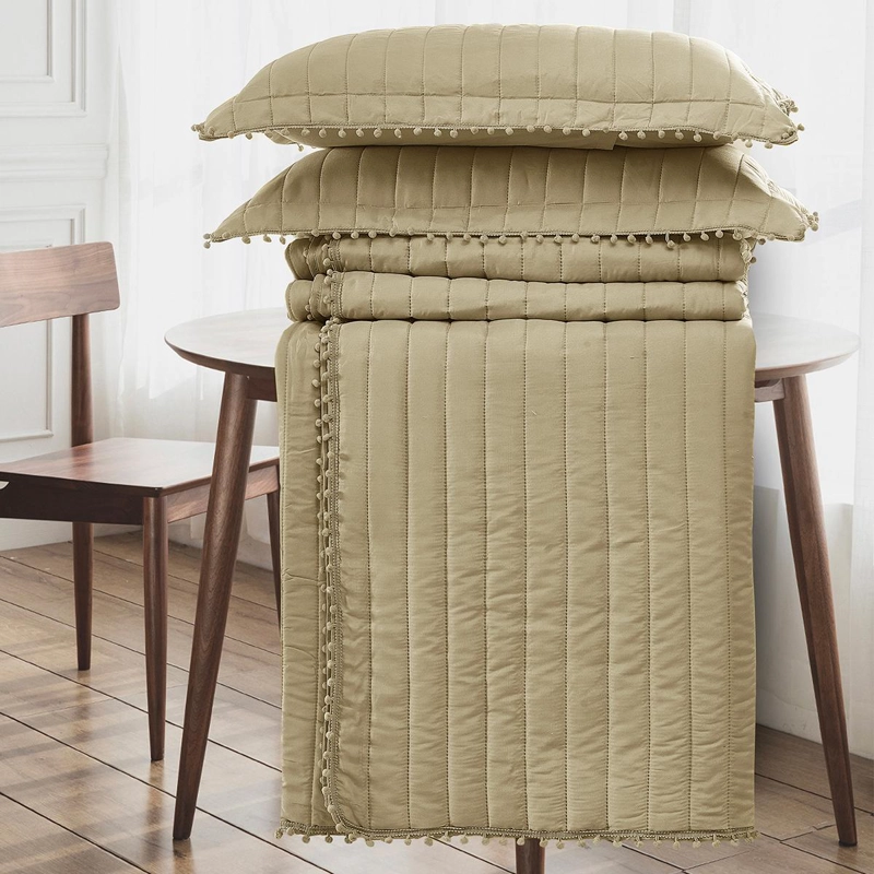QUILT ANDES POM POM BEIGE - 3