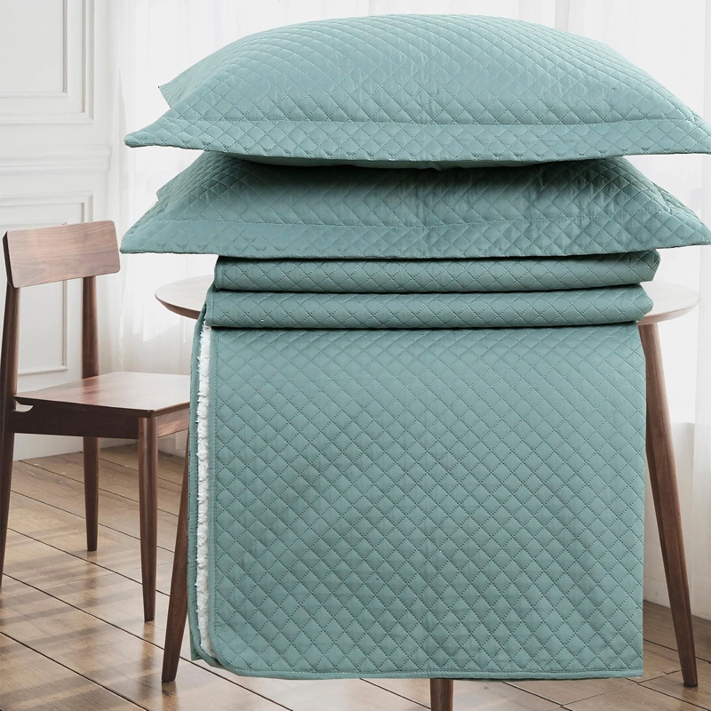 QUILT ANDES SHERPA LISO VERDE 1.5 PLAZA - 1
