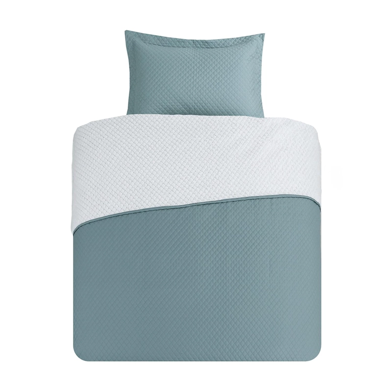 QUILT ANDES SHERPA LISO VERDE 1.5 PLAZA - 3