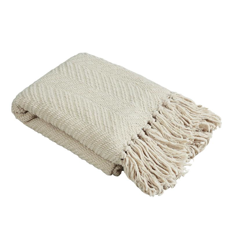 MANTA ANDES ESPIGA S 125X150  BEIGE - 2