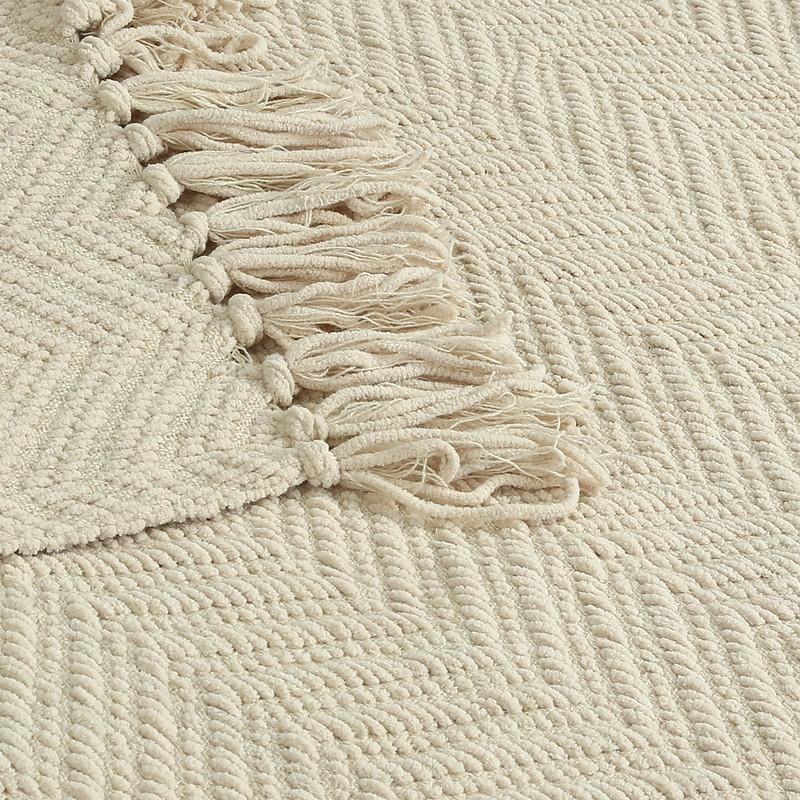MANTA ANDES ESPIGA S 125X150  BEIGE - 3