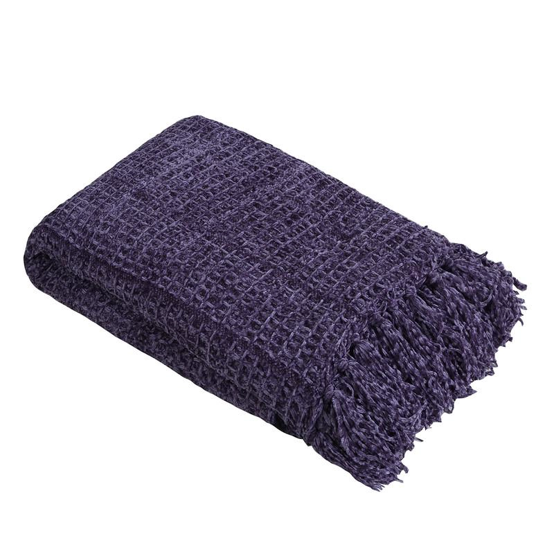 MANTA ANDES CUADRO 125X175  MORADO - 2