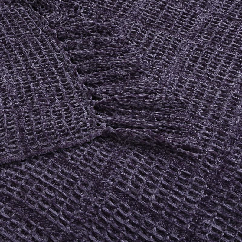 MANTA ANDES CUADRO 125X175  MORADO - 3