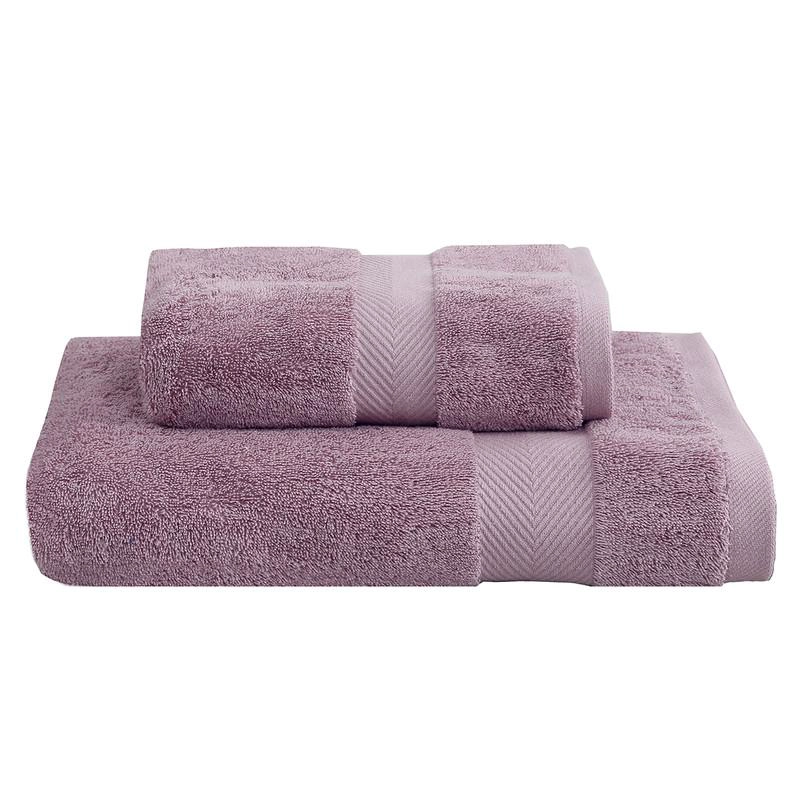 JUEGO TOALLA ANDES 2 PIEZAS 600 GR ROSA - 1