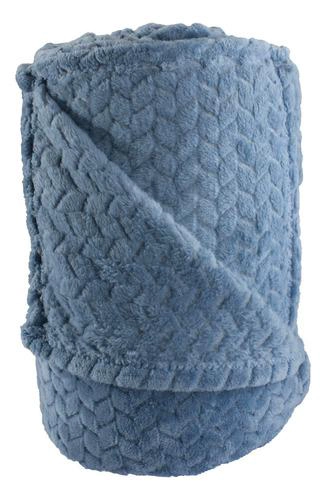 FRAZADA ANDES JACQUARD FLANNEL AZUL 2 PLAZA - 1