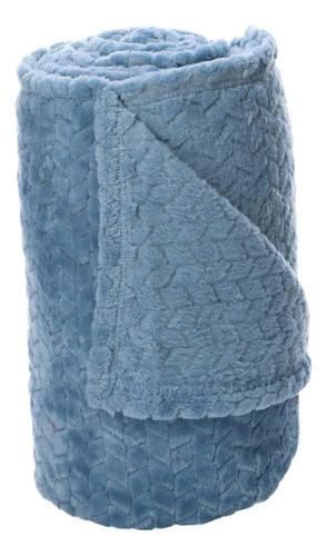 FRAZADA ANDES JACQUARD FLANNEL AZUL 2 PLAZA - 2