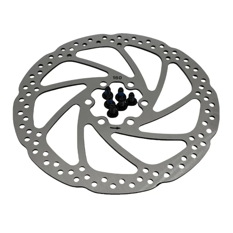 DISCO DE FRENO BICICLETA 160MM 6 HOYOS CROMADO - 4
