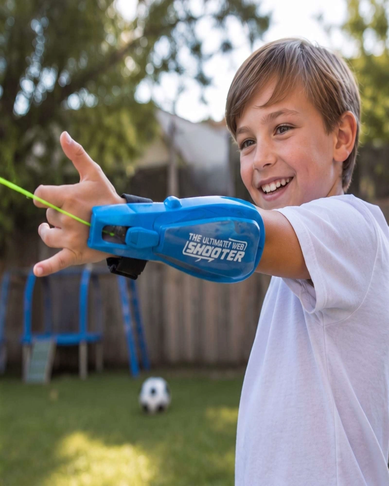 LANZADOR DE TELARAÑAS INFANTIL INTERACTIVO CON LUZ Y BATERIA USB RECARGABLE - 2