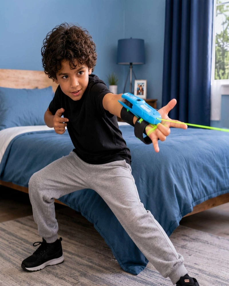 LANZADOR DE TELARAÑAS INFANTIL INTERACTIVO CON LUZ Y BATERIA USB RECARGABLE - 3