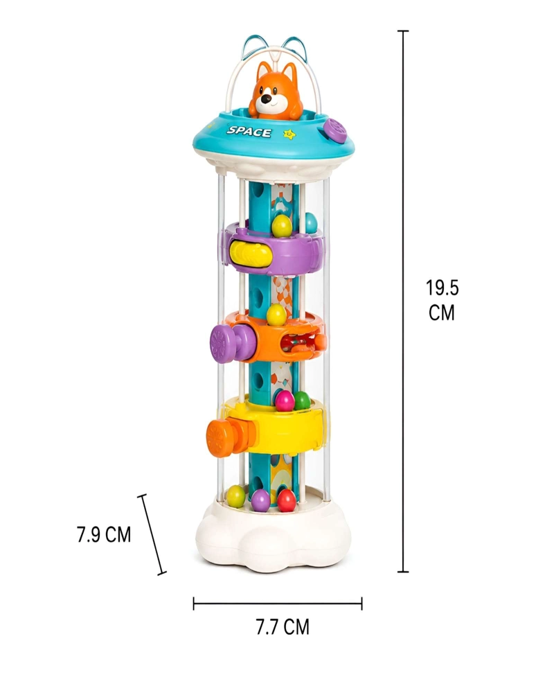 TORRE DE ACTIVIDADES INTERACTIVA 6 EN 1 DISEÑO ESPACIAL JUGUETE BEBE - 6