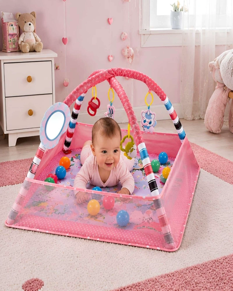 CENTRO DE ESTIMULACION PARA BEBE  2 EN 1 GIMNASIO Y PISCINA DE PELOTAS - 1