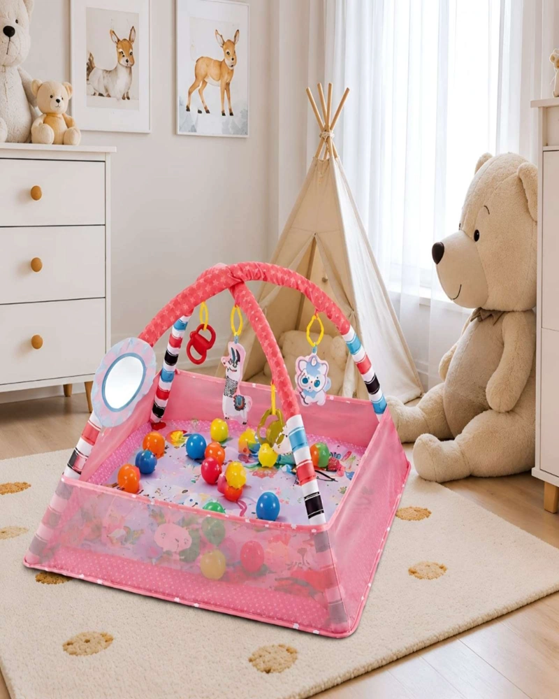 CENTRO DE ESTIMULACION PARA BEBE  2 EN 1 GIMNASIO Y PISCINA DE PELOTAS - 2