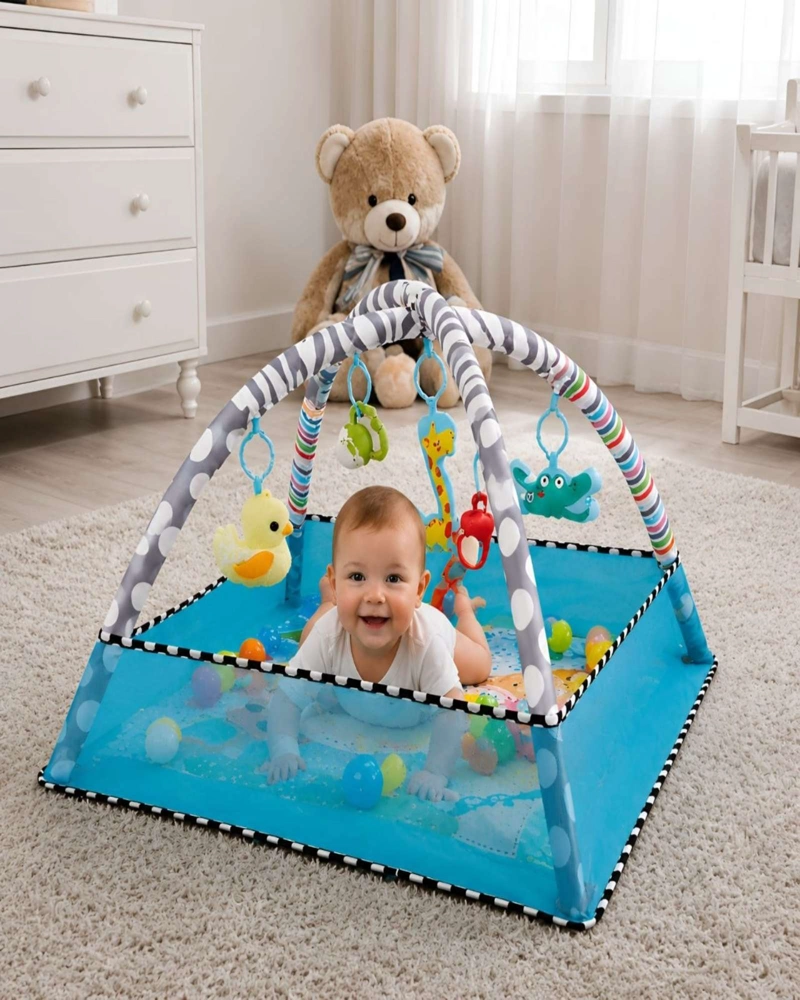 CENTRO DE ESTIMULACION PARA BEBE  2 EN 1 GIMNASIO Y PISCINA DE PELOTAS - 1