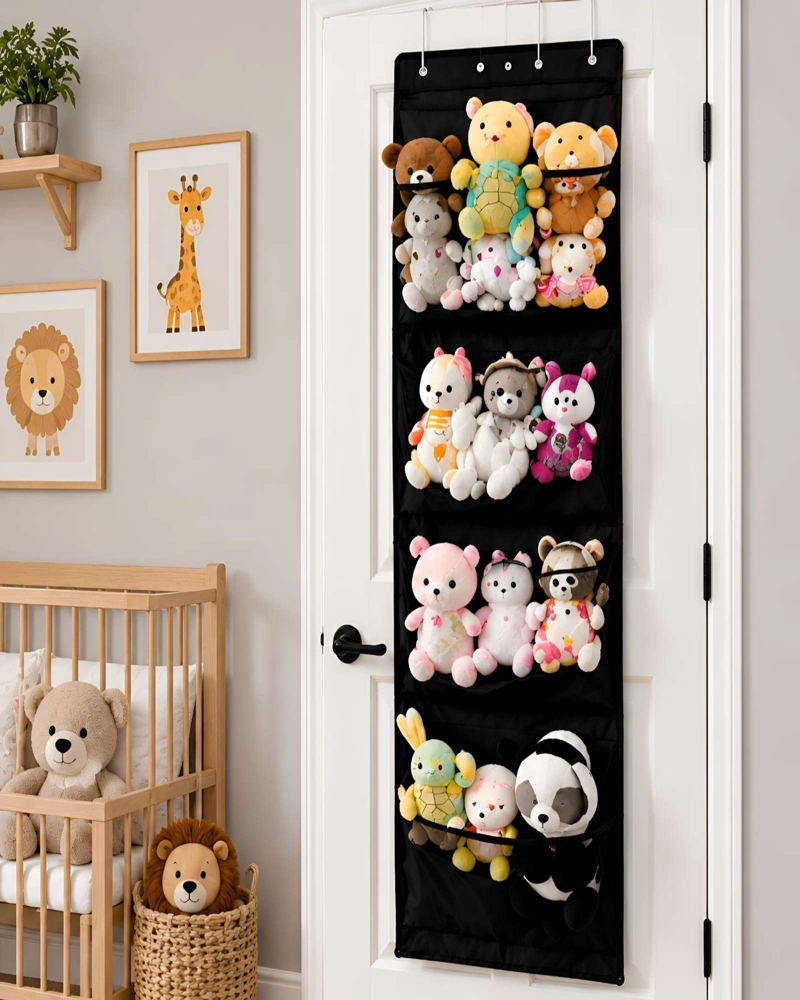 ESTANTERIA COLGANTE DE PUERTA ORGANIZADOR DE PELUCHES JUGUETES MALLA - 2