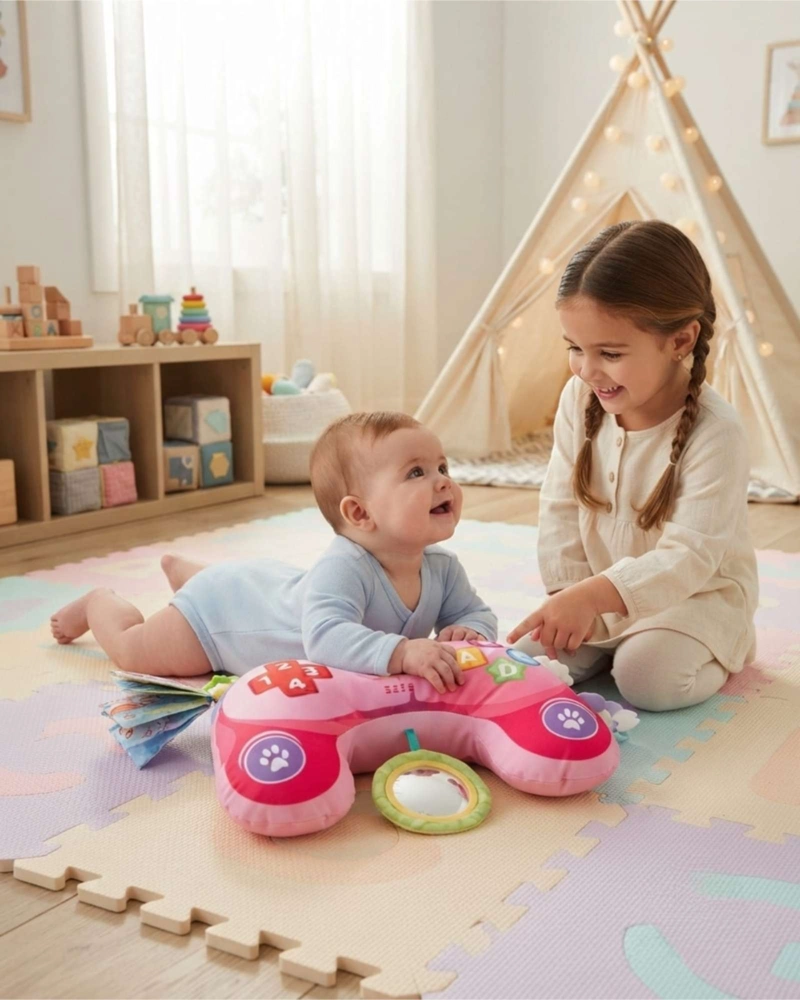 ALMOHADA SENSORIAL PARA BEBE  CON ACCESORIOS PARA ESTIMULACION TEMPRANA - 4