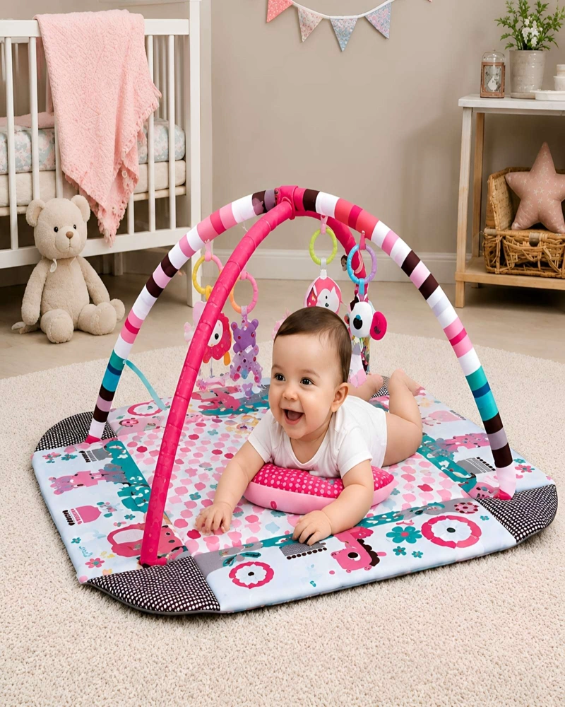 GIMNASIO DE ACTIVIDADES PARA BEBE  5 EN 1 CON PISCINA DE PELOTAS Y ARCOS - 1