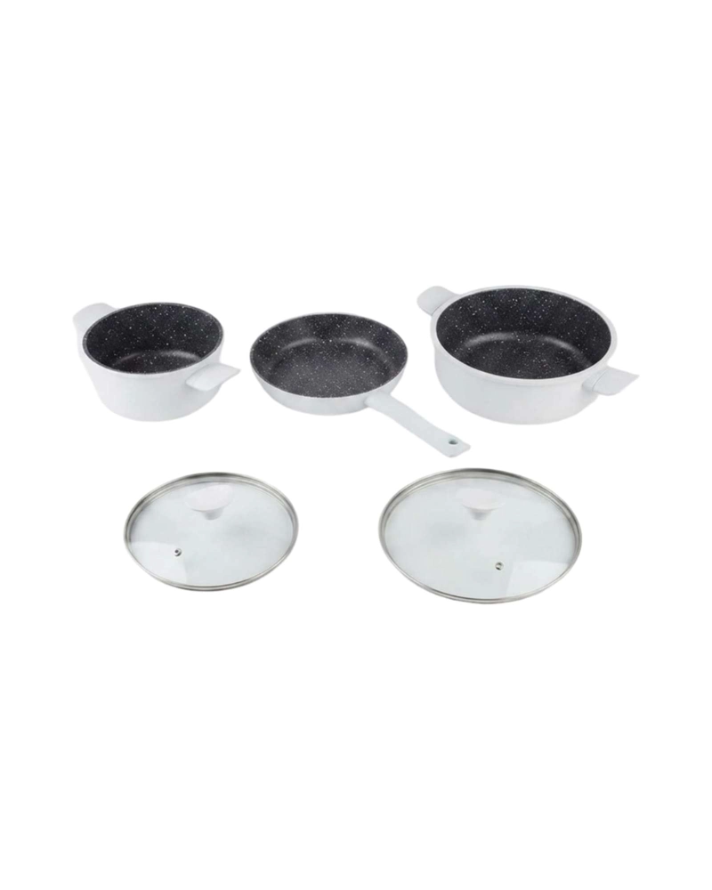 BATERIA DE COCINA DORAL KITCHEN NOVARA 5 PZS OLLAS SARTE N CON TAPAS - 6