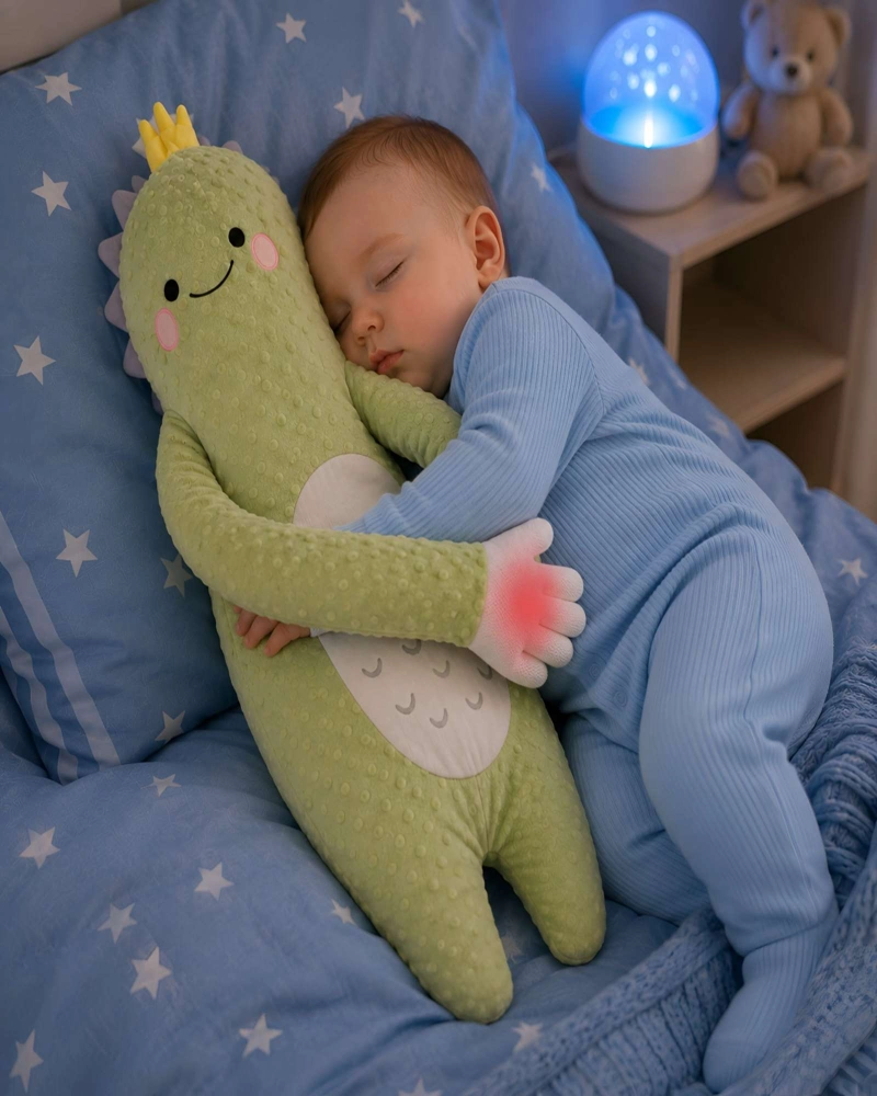 PELUCHE CALMANTE PARA BEBE  CON VIBRACION Y SONIDOS RELAJANTES PARA DORMIR - 1