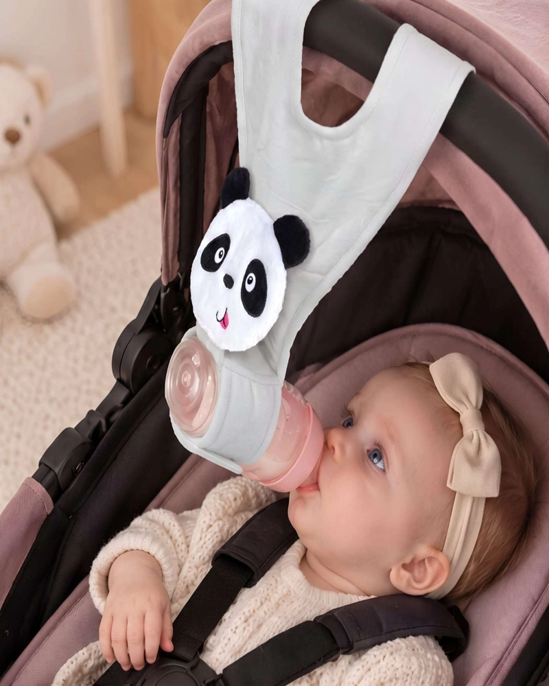 SOPORTE PARA MAMADERA DE BEBE  CON CORREA AJUSTABLE PARA COCHE - 1