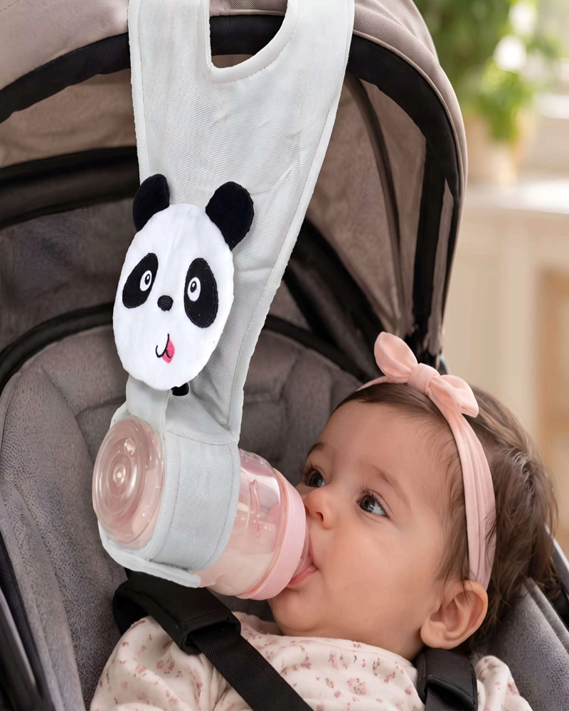 SOPORTE PARA MAMADERA DE BEBE  CON CORREA AJUSTABLE PARA COCHE - 3