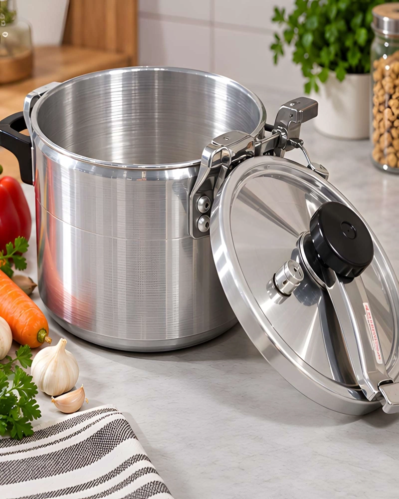 OLLA EXPRESS 8 LITROS FASTCOOK ALUMINIO CON FONDO DIFUSOR MULTICOCINA - 1