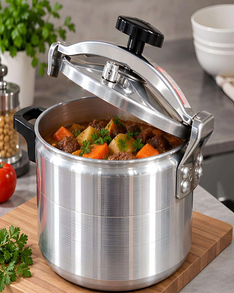OLLA EXPRESS 8 LITROS FASTCOOK ALUMINIO CON FONDO DIFUSOR MULTICOCINA - 2