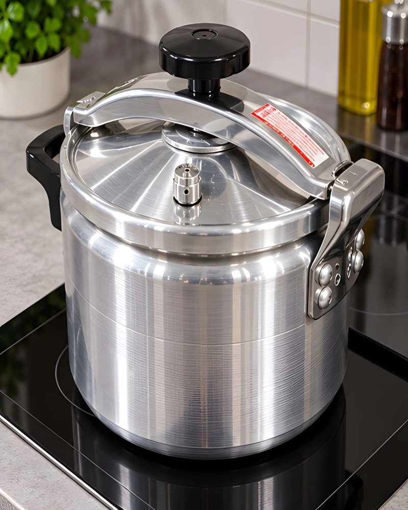 OLLA EXPRESS 8 LITROS FASTCOOK ALUMINIO CON FONDO DIFUSOR MULTICOCINA - 4