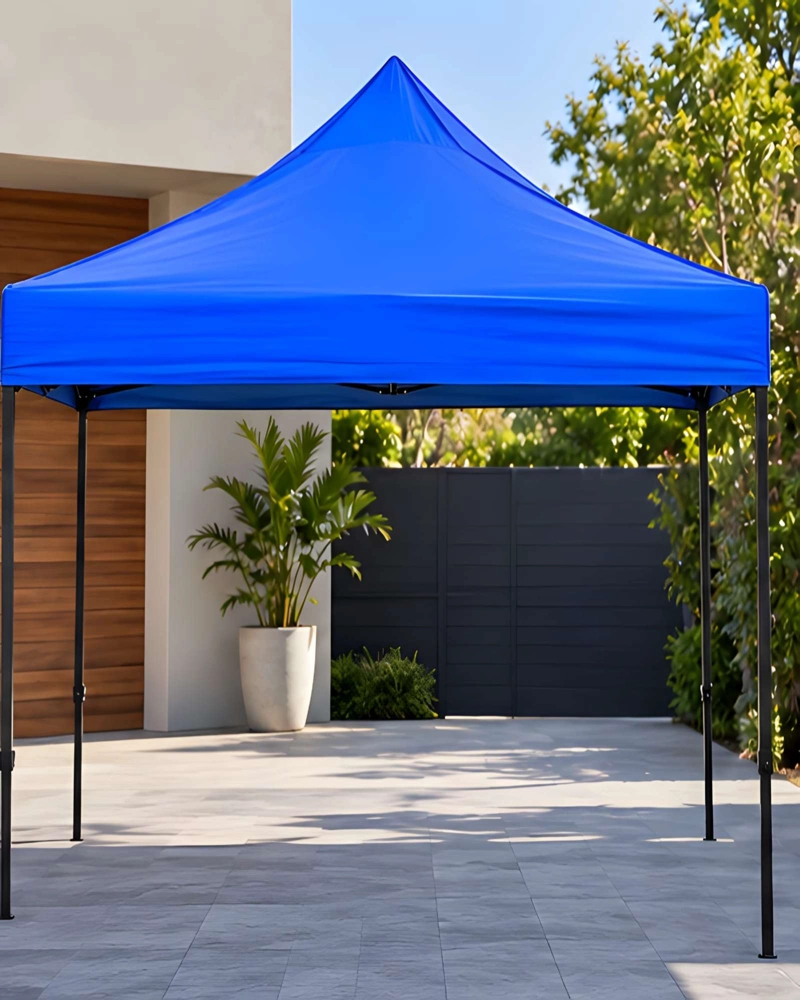 CARPA PARA EXTERIOR 3X3 METROS AZUL IMPERMEABLE CON ANCLAJE SEGURO - 2