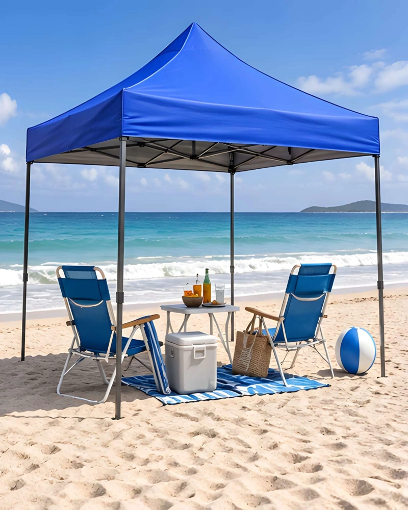 CARPA PARA EXTERIOR 3X3 METROS AZUL IMPERMEABLE CON ANCLAJE SEGURO - 4