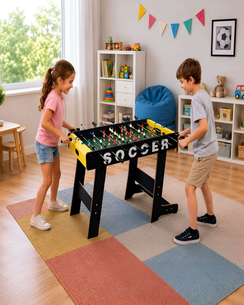 FUTBOLITO TACA TACA DE MESA CON PATAS 117CM PARA NIÑO Y ADULTO  JUGUETE RECREATIVO SALA DE JUEGOS - 3