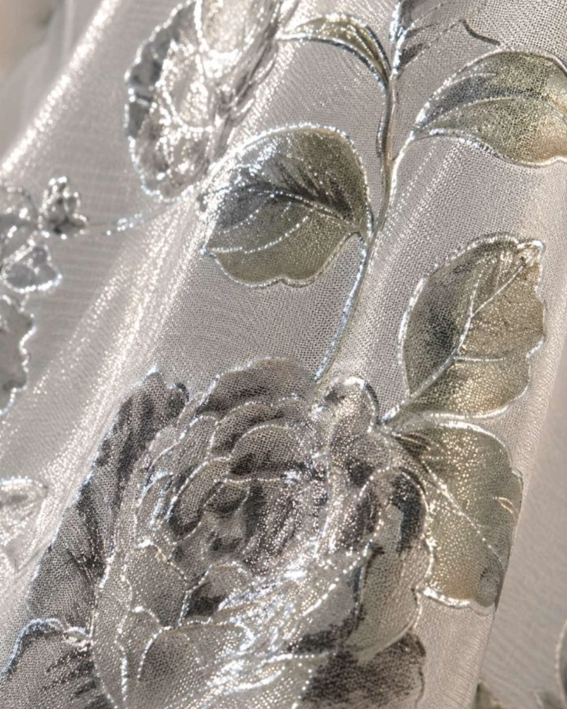 JUEGO DE CORTINAS VISILLO EN GASA TRANSLUCIDA BOTANICA 140 CM X 230 CM - 2