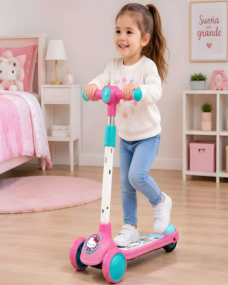 PATINETE DEPORTIVO 3 RUEDAS CON LUCES LED Y DISEÑO 3D - 2
