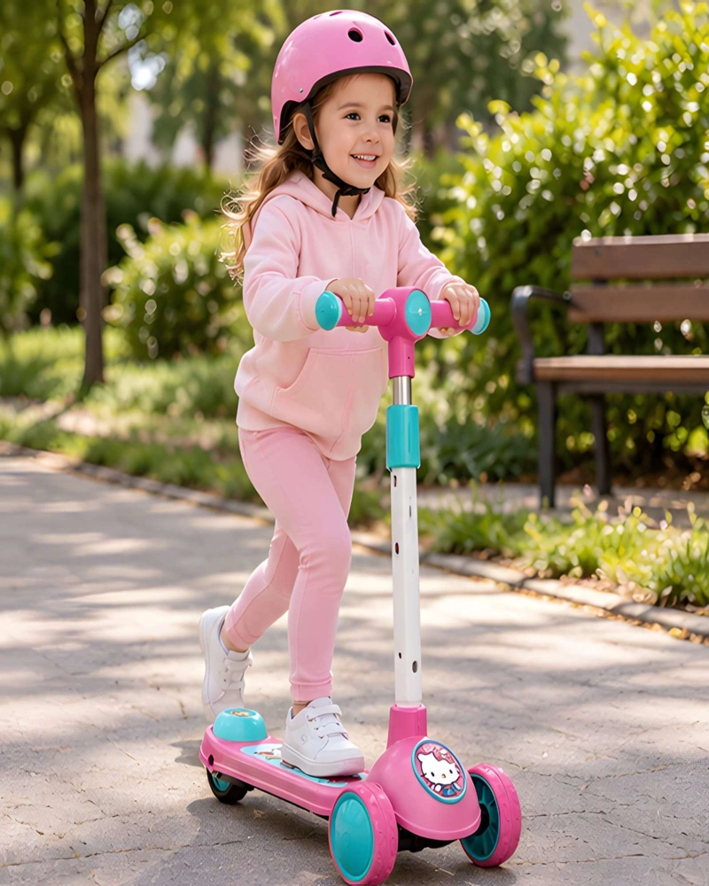 PATINETE DEPORTIVO 3 RUEDAS CON LUCES LED Y DISEÑO 3D - 3