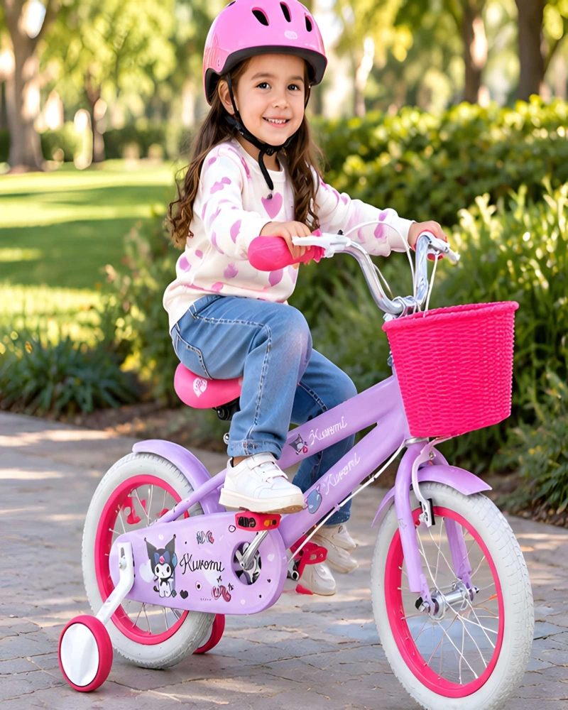 BICICLETA INFANTIL 14 PULGADAS CON RUEDAS LATERALES Y CANASTO - 1
