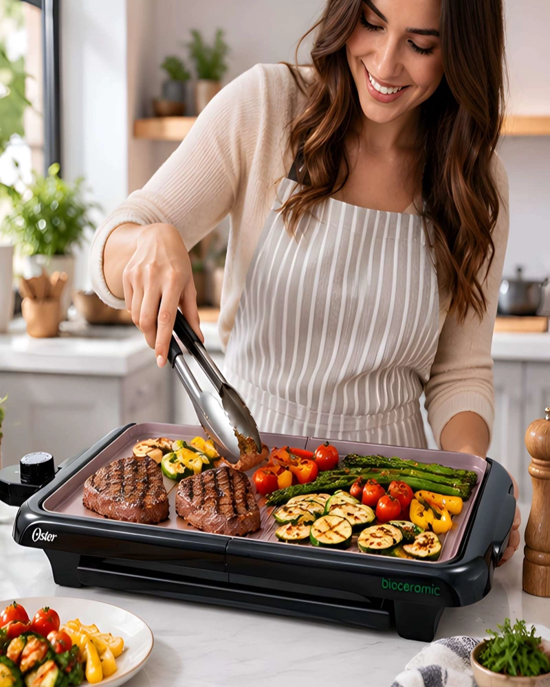 PLANCHA Y ASADOR ELE CTRICO MULTIFUNCIONAL CON CONTROL DE TEMPERATURA - 1