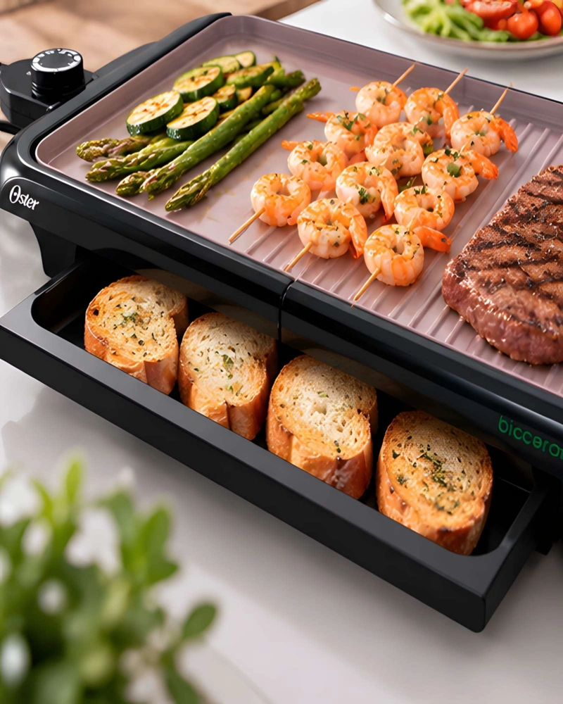 PLANCHA Y ASADOR ELE CTRICO MULTIFUNCIONAL CON CONTROL DE TEMPERATURA - 3