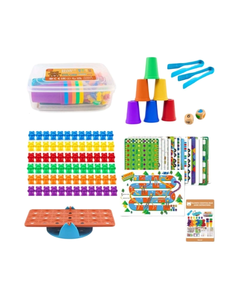 JUEGO MONTESSORI EDUCATIVO 69 PIEZAS PARA MATEMATICAS LOGICA Y MOTRICIDAD - 6