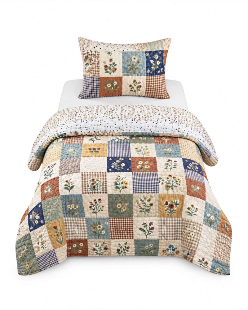 CUBRECAMA 1.5 PLAZAS Y FUNDA DE ALMOHADA - 6