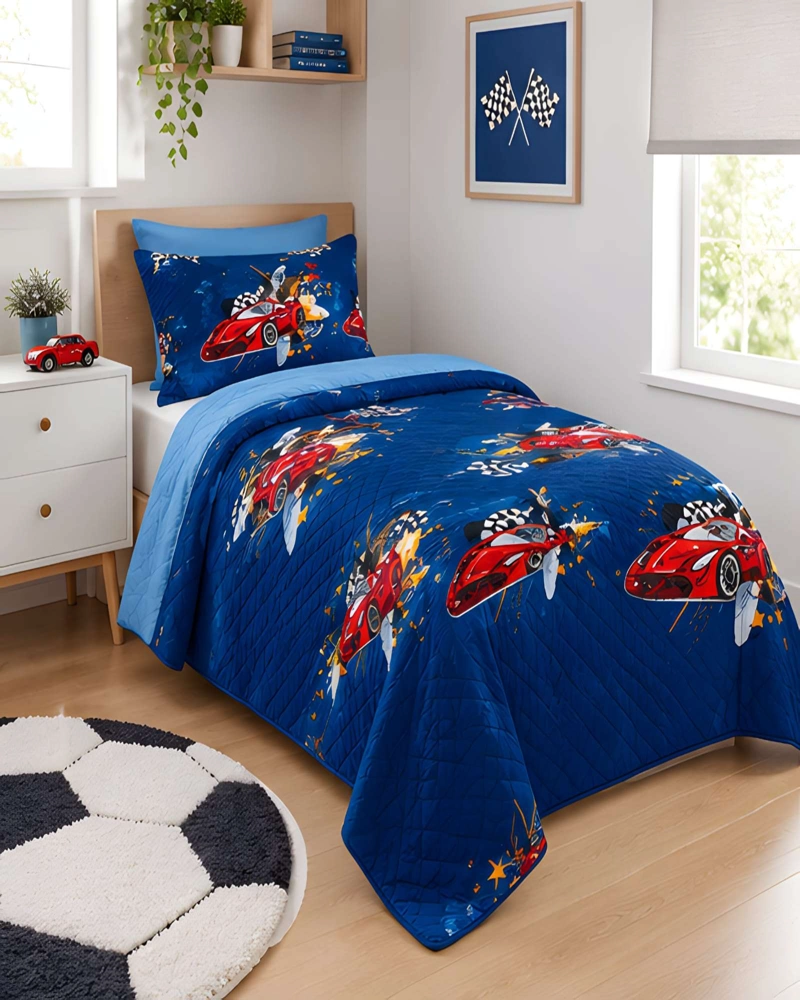 CUBRECAMA 1.5 PLAZAS Y FUNDA DE ALMOHADA - 3