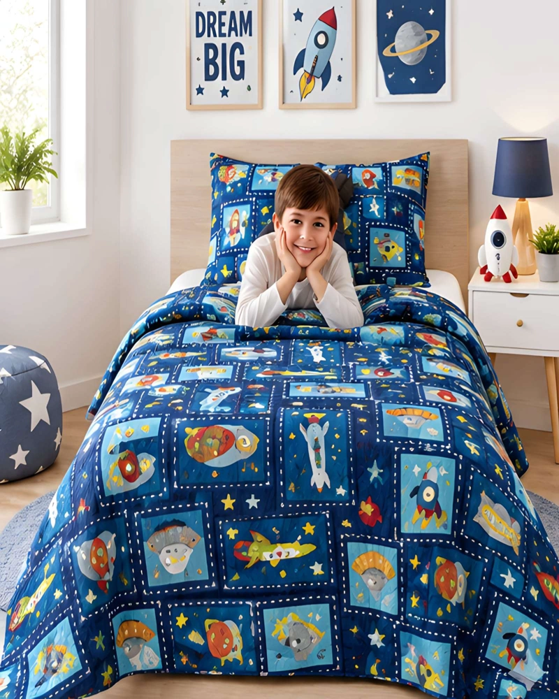 CUBRECAMA 1.5 PLAZAS Y FUNDA DE ALMOHADA - 2