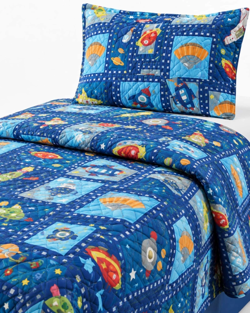 CUBRECAMA 1.5 PLAZAS Y FUNDA DE ALMOHADA - 4