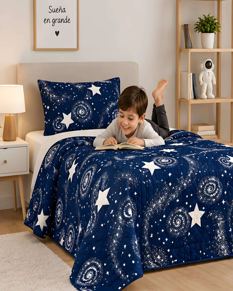 CUBRECAMA 1.5 PLAZAS Y FUNDA DE ALMOHADA - 2